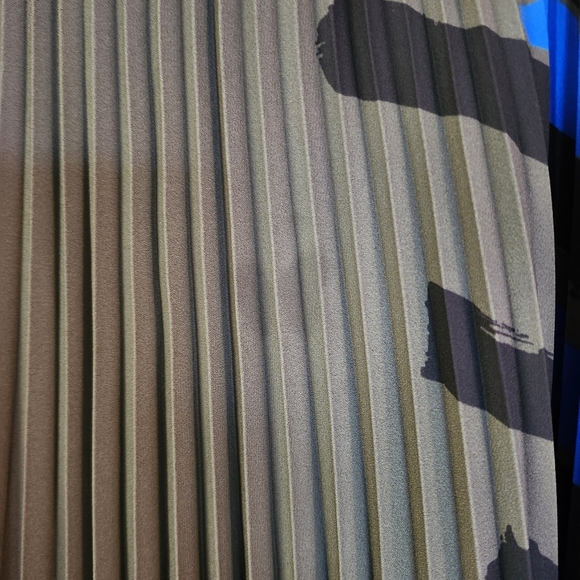 Proenza Schouler STRIPE CONTRAST PLEATED SKIRT FATIGUE Sz 10 - Picture 7 of 9